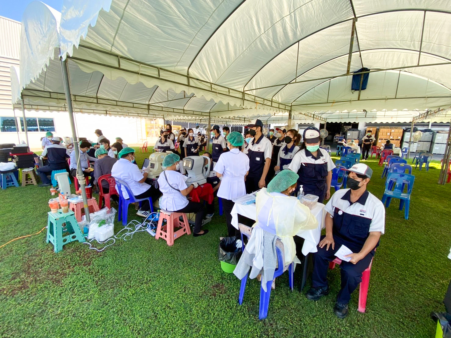 ภาพบรรยากาศการตรวจสุขภาพประจำปี 2564 ให้กับพนักงาน